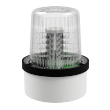 deegee PSD IP65 Flashing LED Beacon 24-230Vuc White Base 102mm x 79mm dia. White