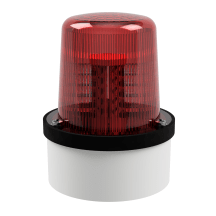 deegee PSD IP65 Flashing LED Beacon 12Vdc White Base 102mm x 79mm dia. Red