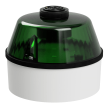 deegee ISB-R IP54 LED Sounder & Beacon 115-230Vuc White Base 100mm x 123mm dia. Green
