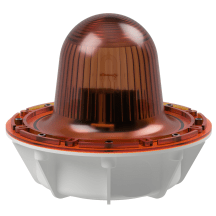 deegee XFG IP68 Xenon Strobe Double Flash Beacon 230Vac White Base 220mm x 256mm dia. Amber