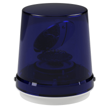 deegee RFK IP65 Rotating Mirror Beacon 12-48Vdc White Base 185mm x 165mm dia. Blue