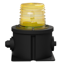deegee XFV IP65 Xenon Strobe SH 24J Beacon 115Vac Black Base 150mm x 150mm x 189mm Yellow